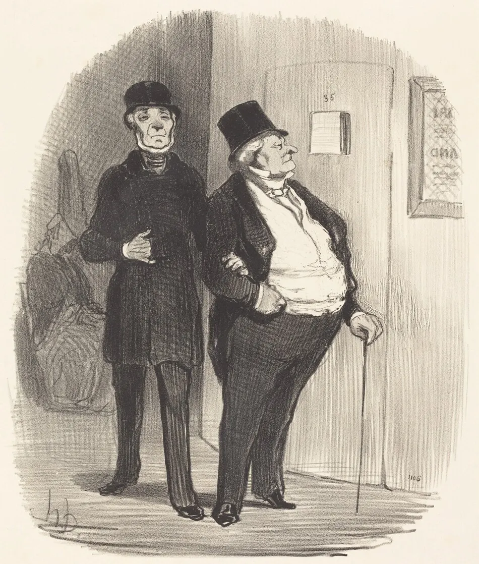 Un Jour de représentation a bénéfice... by Daumier, Honoré