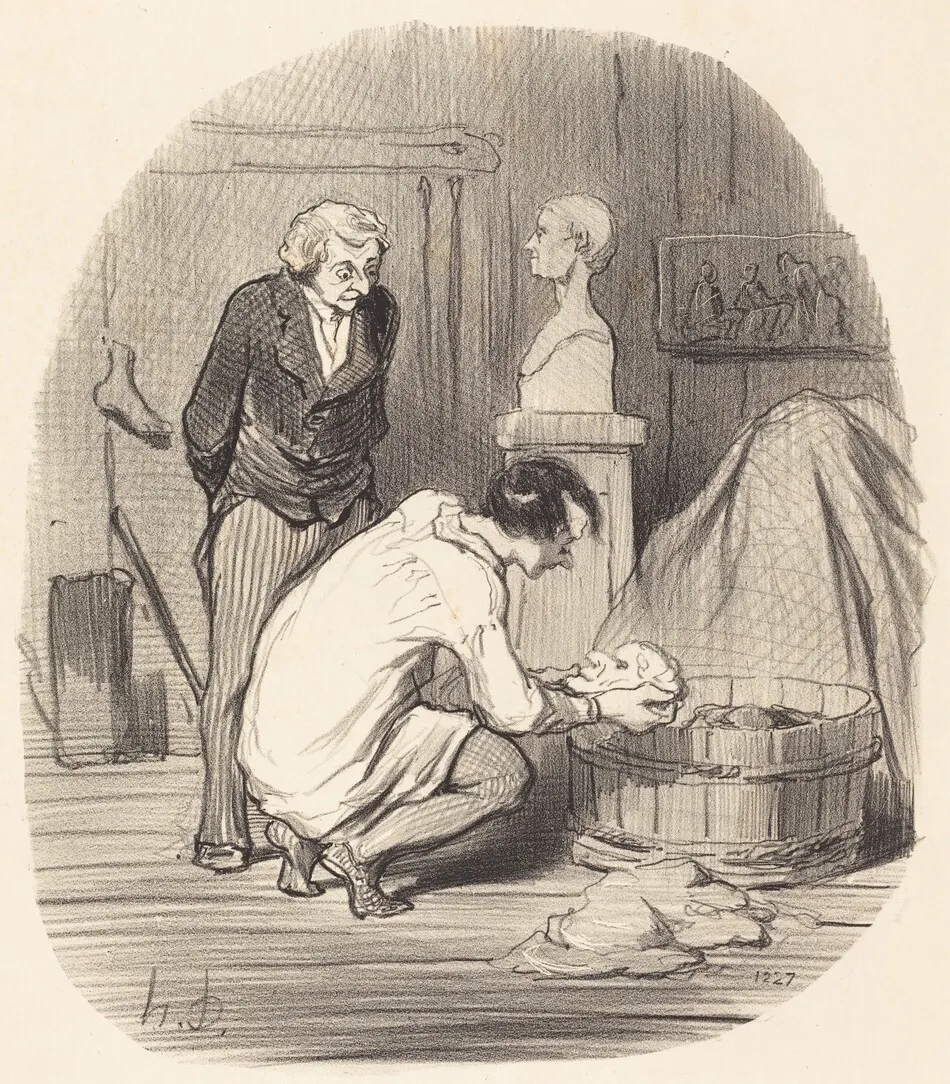 L'Artiste - Voila qui est terminé!... by Honoré Daumier