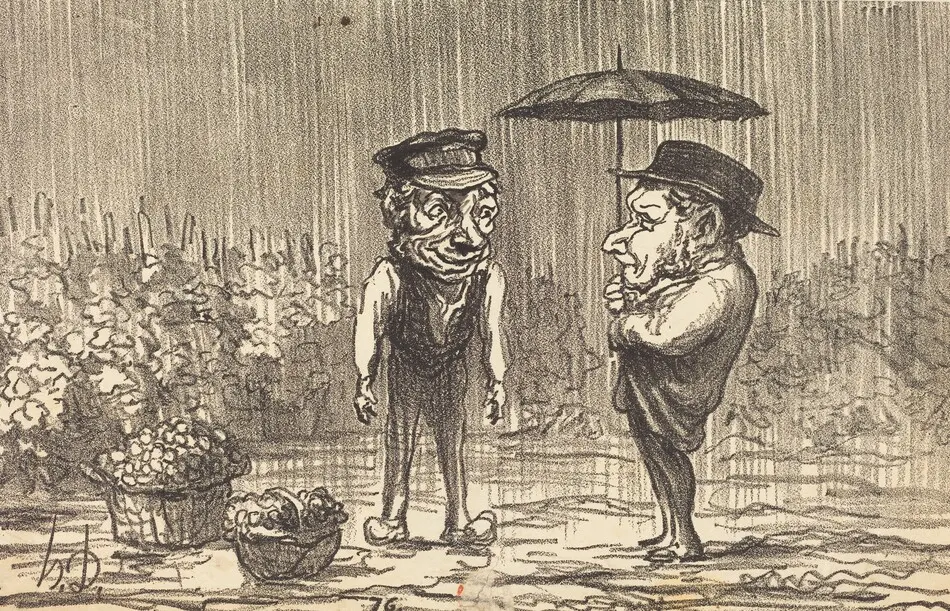 Faut pas s'plaindre de c'temps-la... by Honoré Daumier