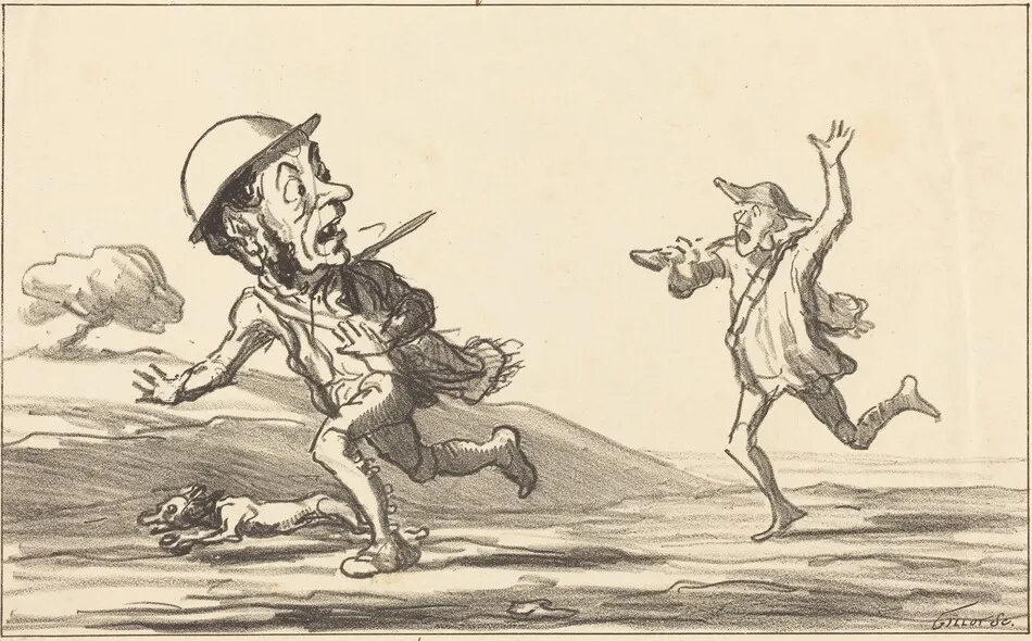 Allons bon!... il parait... chasse réservée by Honoré Daumier