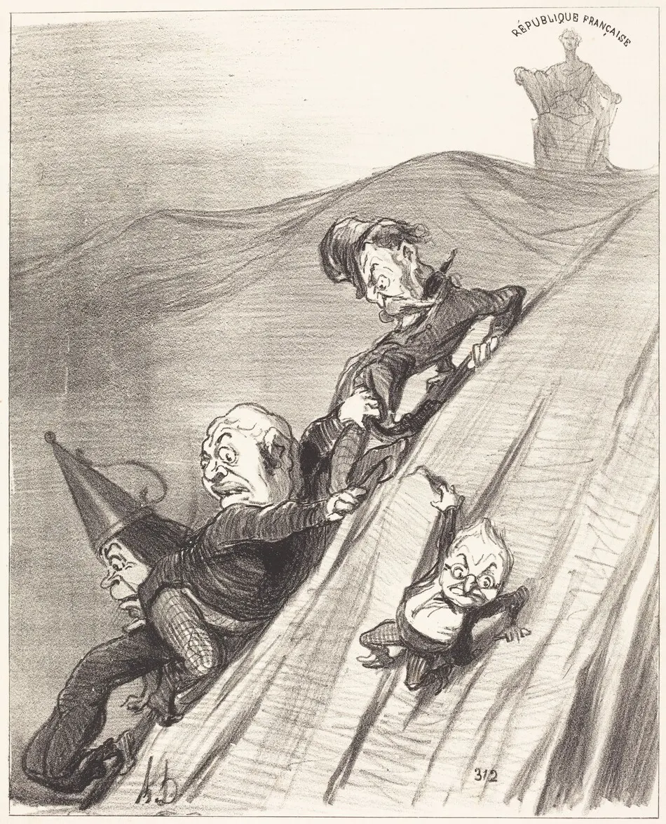 Un Chemin dangereux by Daumier, Honoré