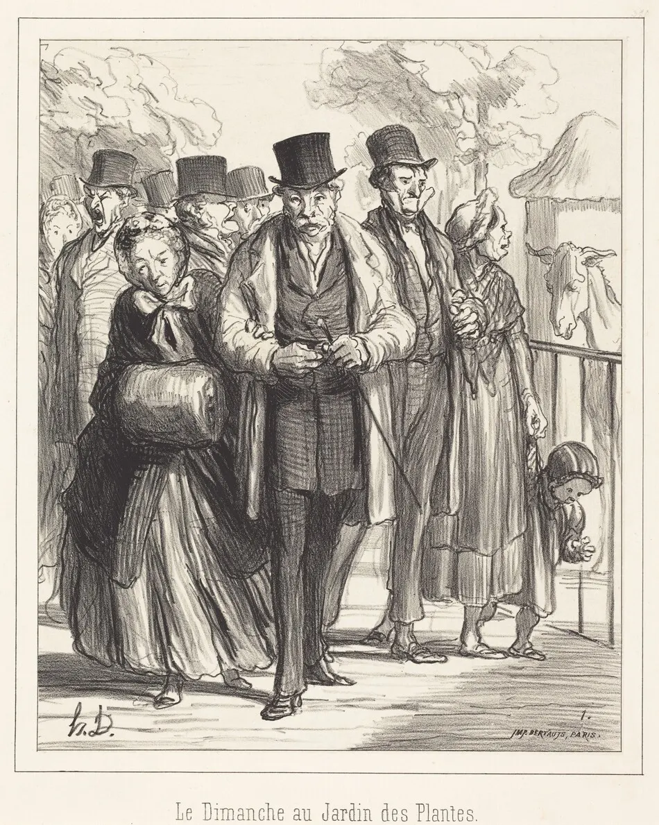 Le Dimanche au Jardin des Plantes by Honoré Daumier