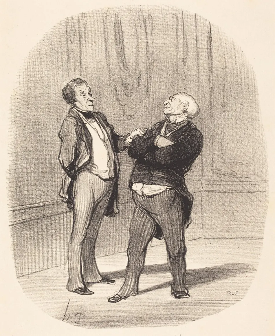 Il y a la guerre... les loyers vont... diminuer... by Honoré Daumier