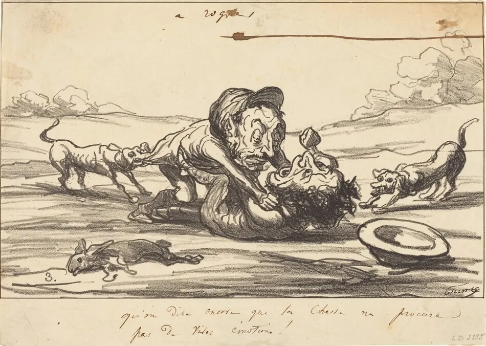Qu'on dise encore que la chasse... by Honoré Daumier