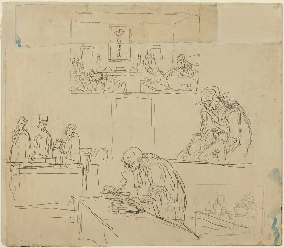 Scene of the Tribunal (The Verdict) by Daumier, Honoré