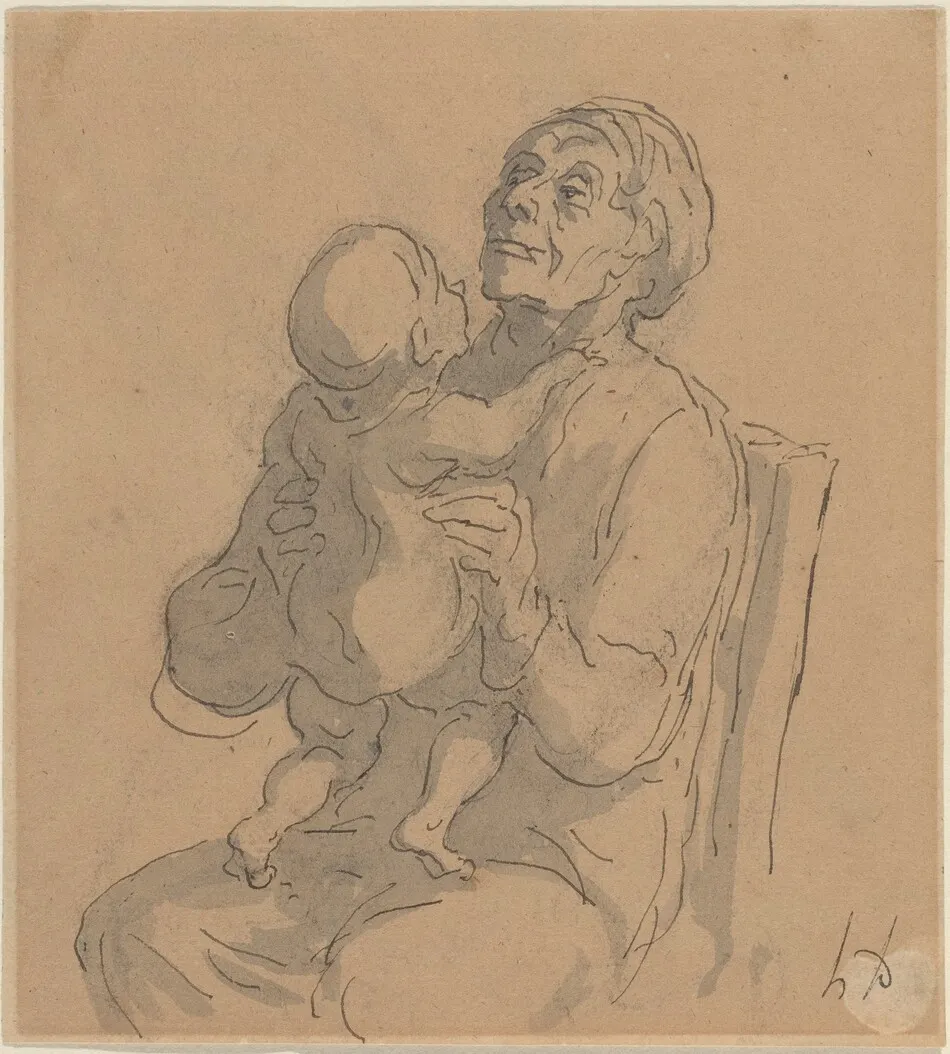 The Grandmother by Daumier, Honoré