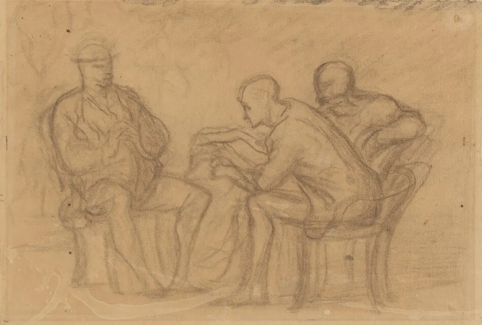 The Reading by Daumier, Honoré