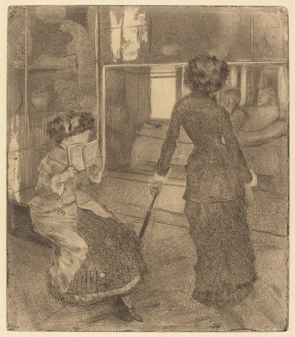 Mary Cassatt at the Louvre: The Etruscan Gallery by Edgar Degas