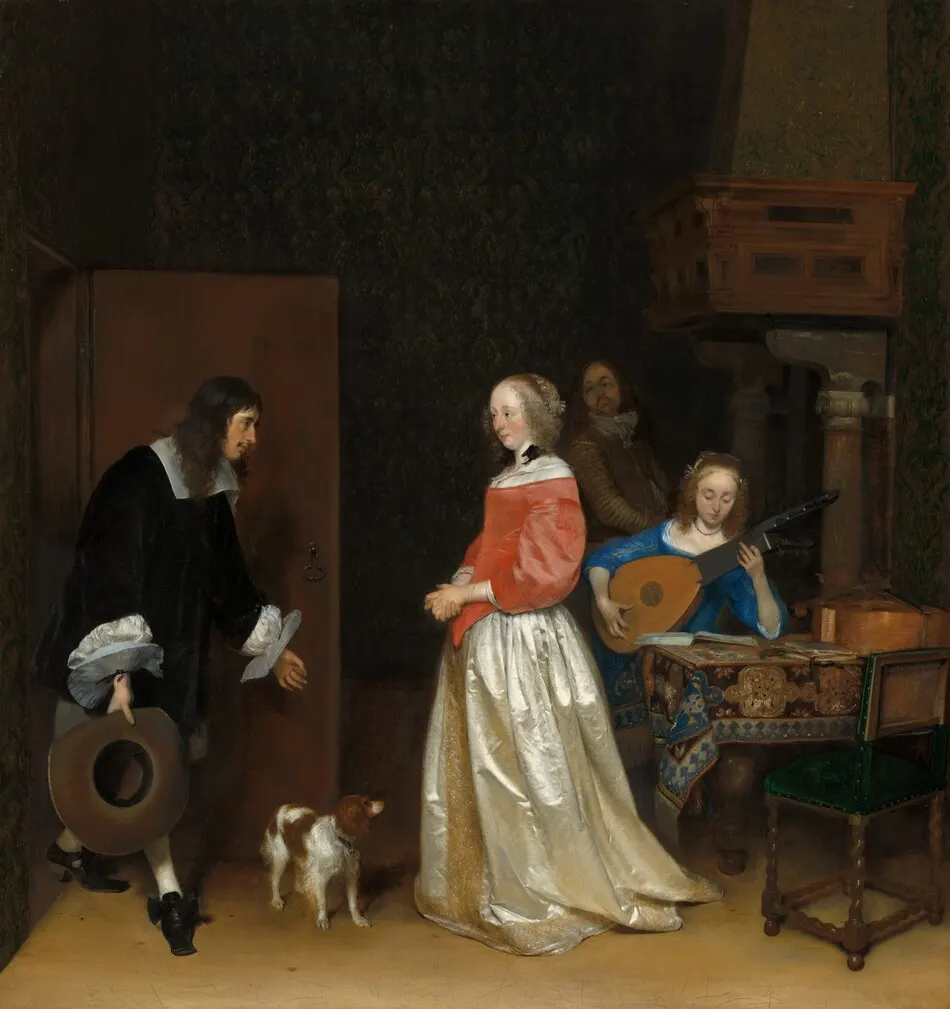 The Suitor's Visit by Gerard ter Borch the Younger