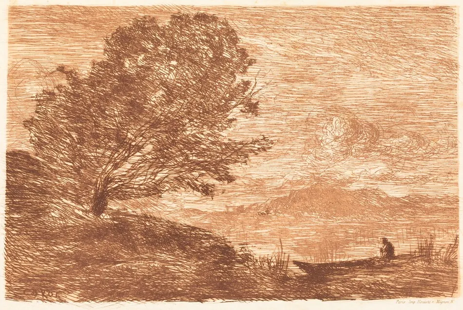 A Lake in the Tyrol (Un lac du Tyrol) by Jean-Baptiste-Camille Corot