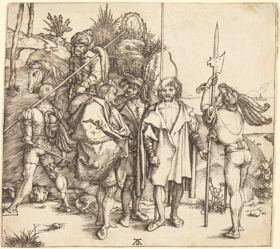 Five Soldiers and a Turk on Horseback by Albrecht Dürer