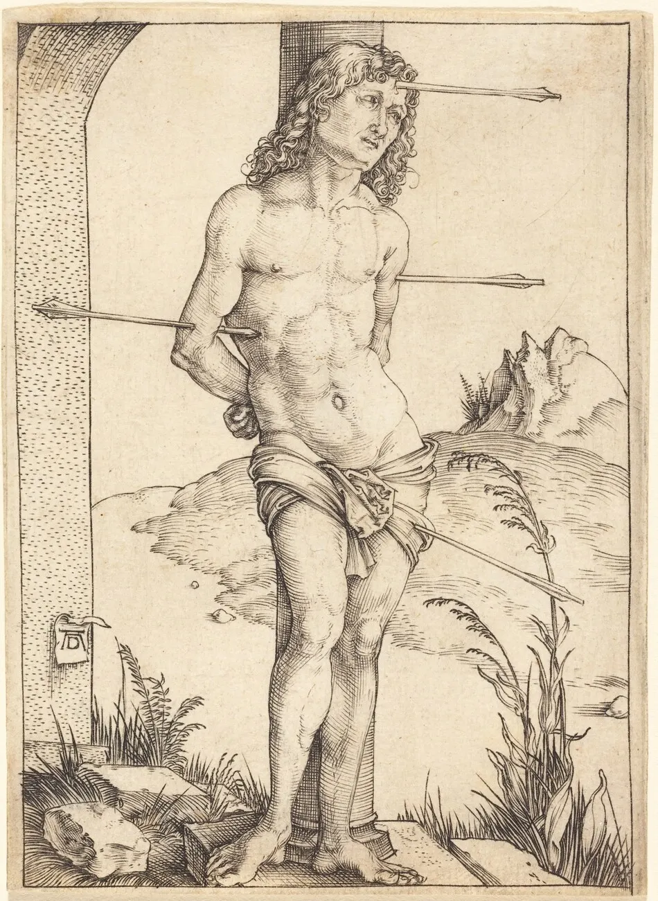 Saint Sebastian Bound to the Column by Albrecht Dürer