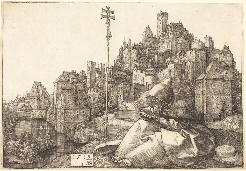 Saint Anthony Reading by Albrecht Dürer