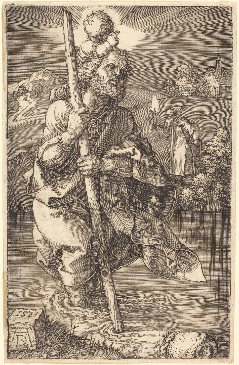 Saint Christopher Facing Right by Albrecht Dürer