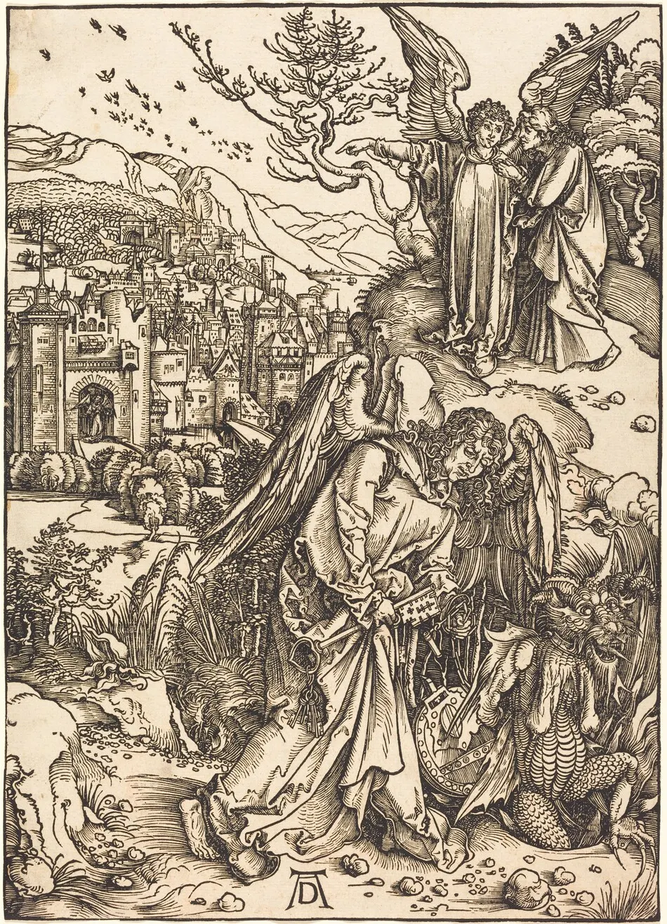 The Angel with the Key to the Bottomless Pit by Albrecht Dürer