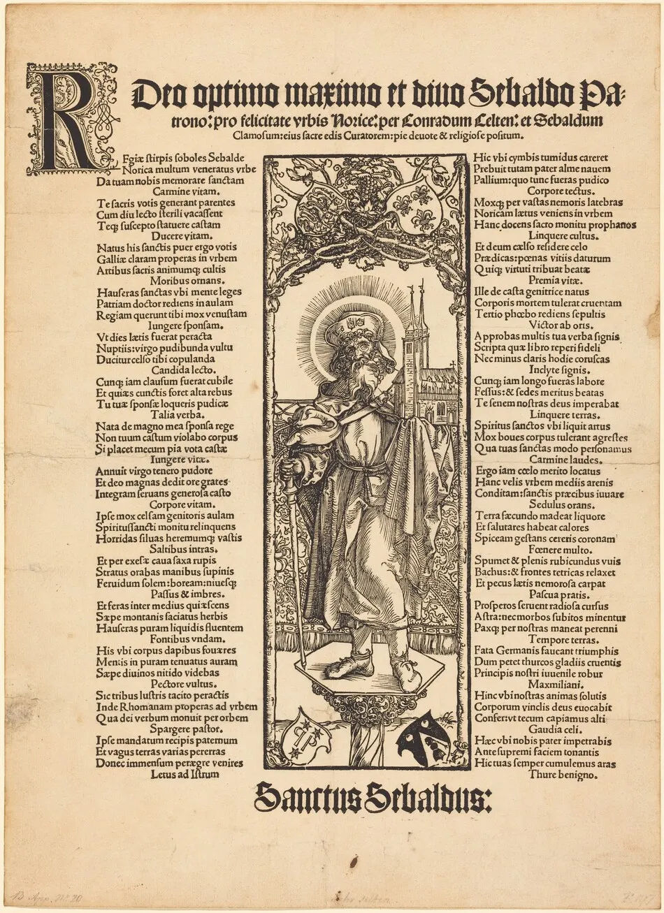 Saint Sebaldus Standing on a Column by Albrecht Dürer