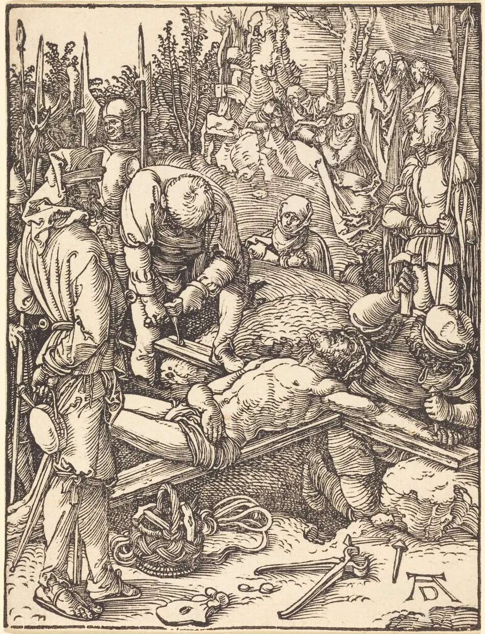 Christ Nailed to the Cross by Albrecht Dürer