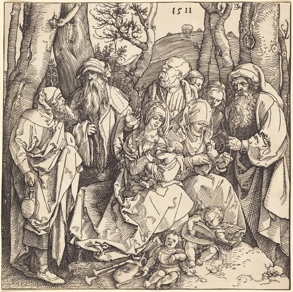 The Holy Family with Two Music-Making Angels by Albrecht Dürer