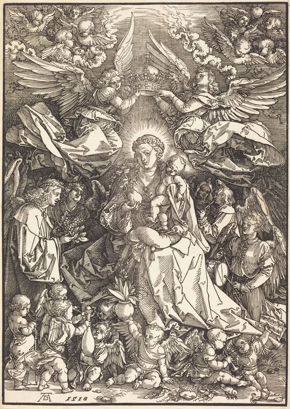 The Virgin Surrounded by Many Angels by Albrecht Dürer