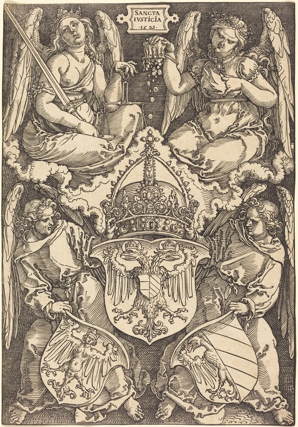 Coat of Arms of the German Empire and Nuremberg City by Albrecht Dürer
