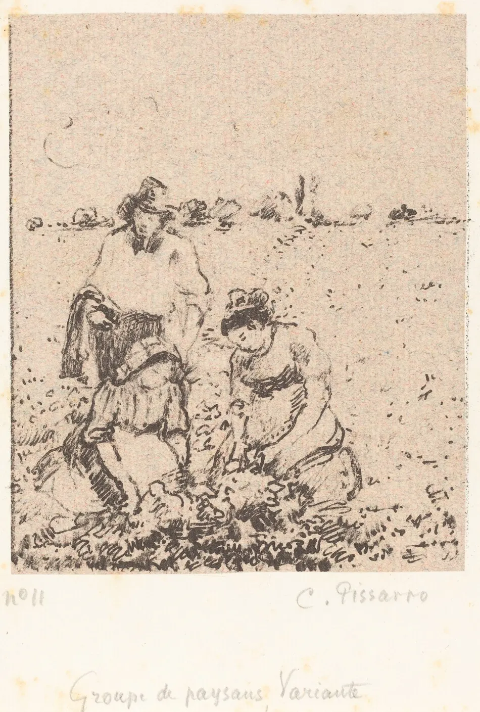 Groupe de paysans (Group of Peasants) by Camille Pissarro