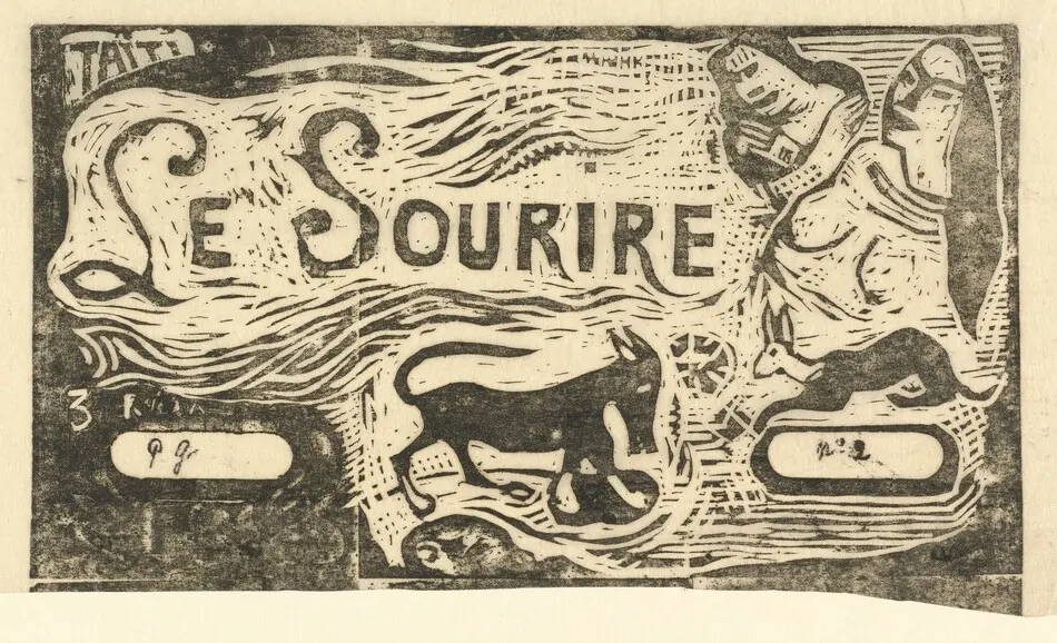 Title Page for "Le Sourire" (Titre du Sourire) by Paul Gauguin