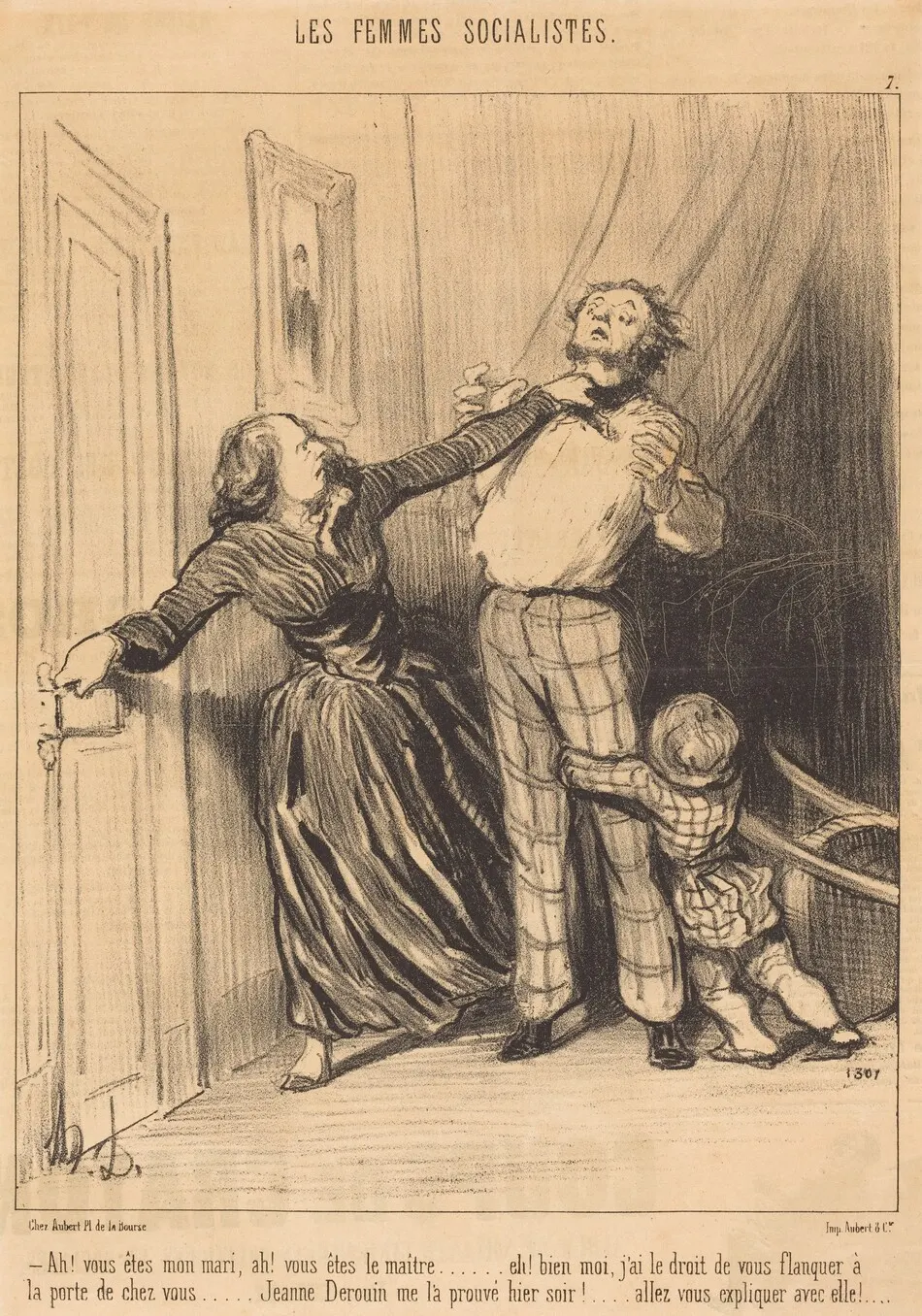 Ah! vous êtes mon mari, ah! vous êtes le maître... by Honoré Daumier
