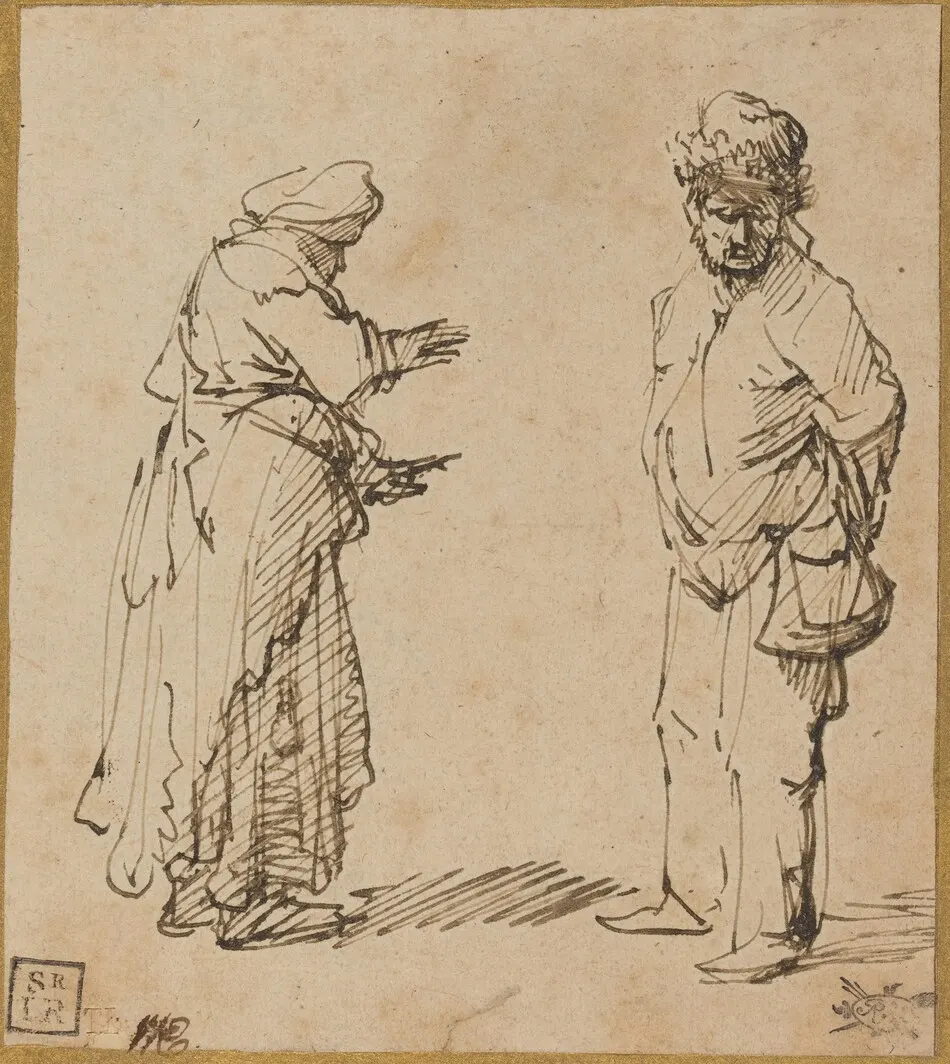 Beggar Man and Woman by Rembrandt van Rijn