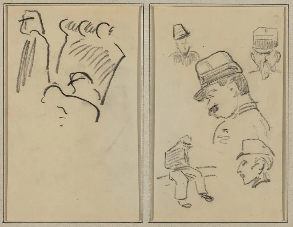 Soldiers; Four Soldiers and a Seated Figure [verso] by Paul Gauguin