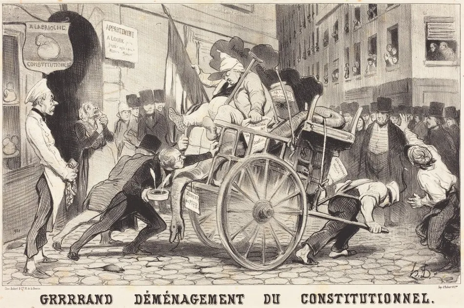 Grrrrand Déménagement du Constitutionnel by Honoré Daumier