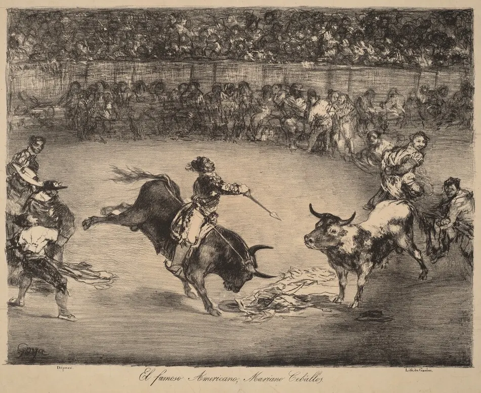 El famoso Americano, Mariano Ceballos (The Famous American, Mariano Ceballos) by Francisco Goya