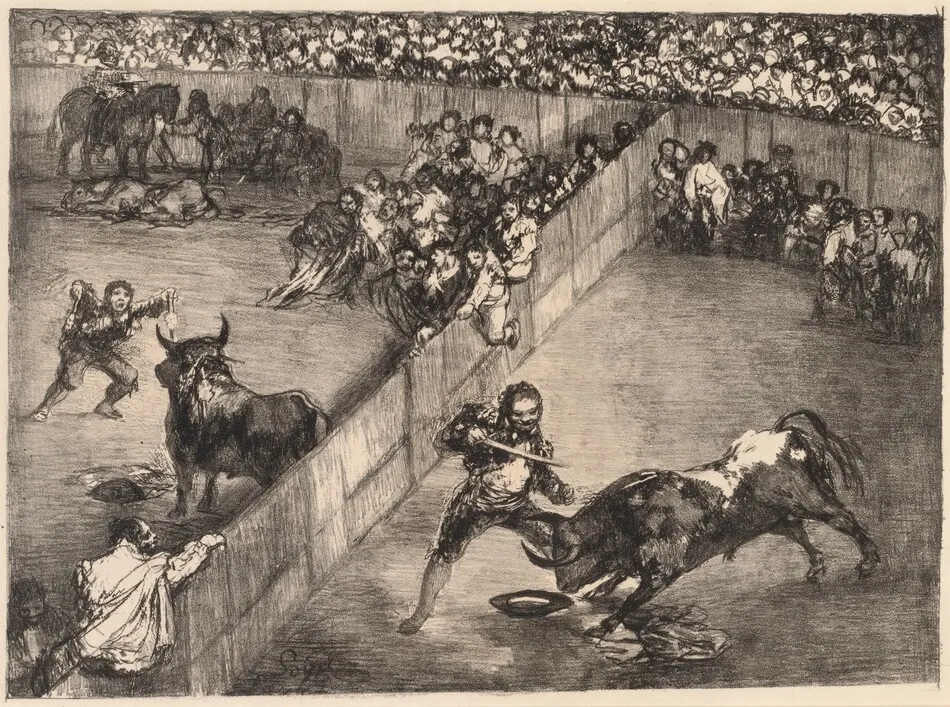 Bullfight in a Divided Ring by Francisco Goya