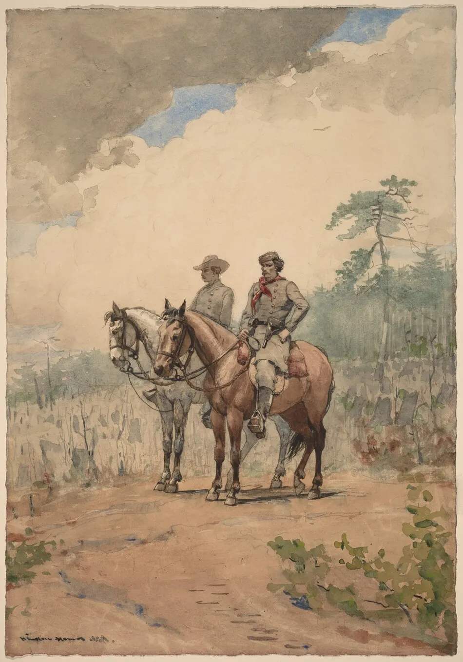 Two Scouts by Winslow Homer