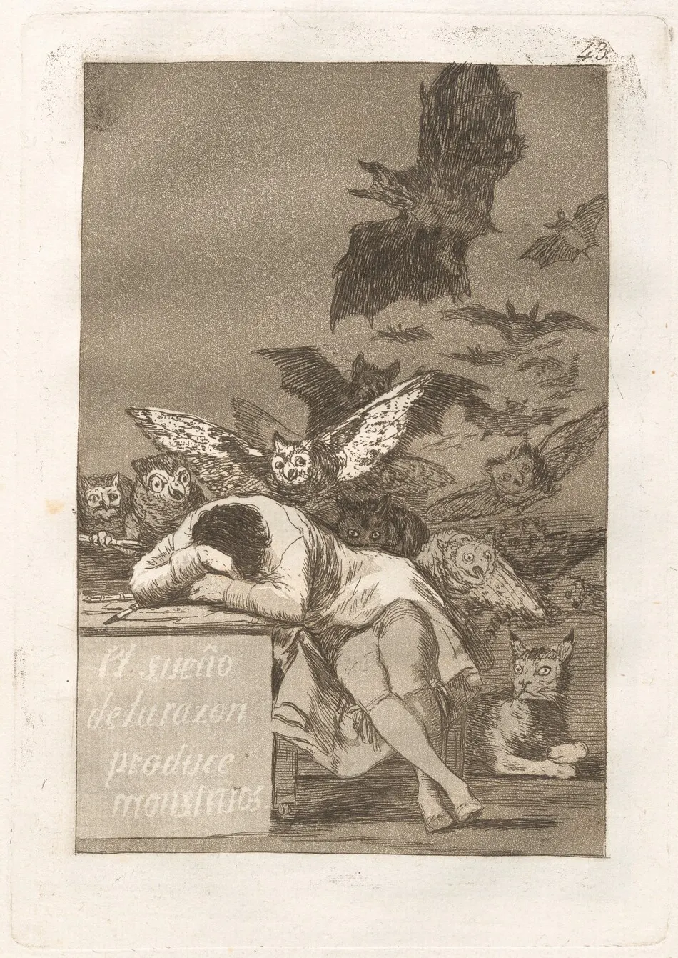 El sueño de la razon produce monstruos (The Sleep of Reason Produces Monsters) by Francisco Goya
