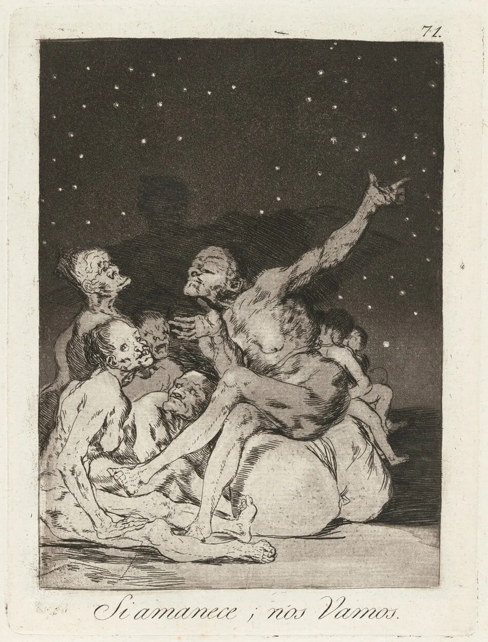 Si amanece; nos vamos (When Day Breaks We Will Be Off) by Francisco Goya