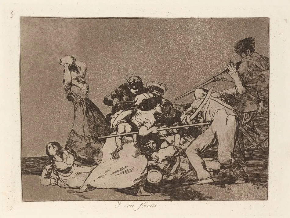 Y son fieras (And They Are Like Wild Beasts) by Francisco Goya