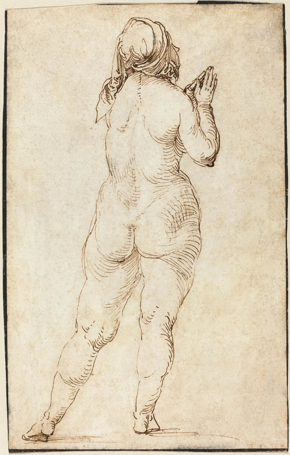 Female Nude Praying by Albrecht Dürer
