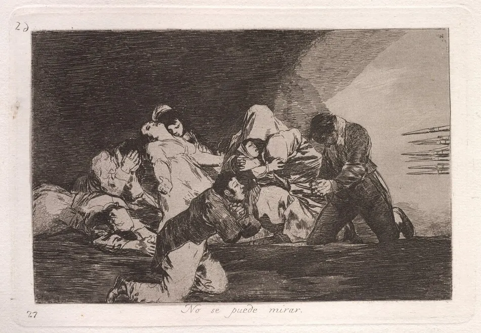 No se puede mirar (One Can't Look) by Francisco Goya