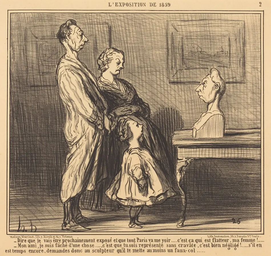 Dire que je vais être... exposé... by Honoré Daumier