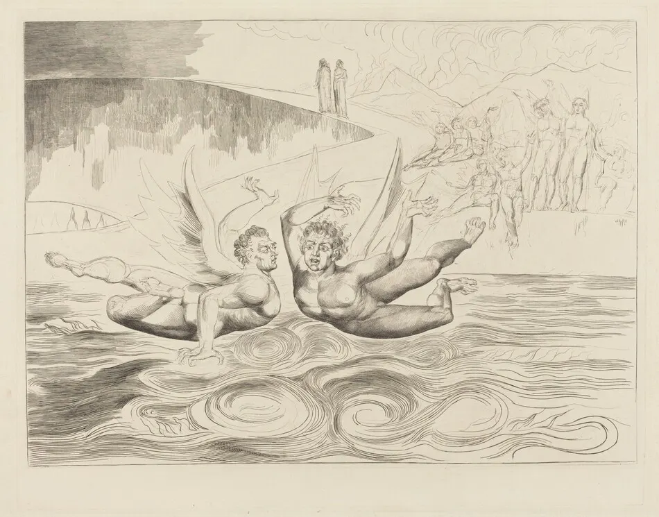 The Circle of the Corrupt Officials; the Devils Mauling Each Other by William Blake