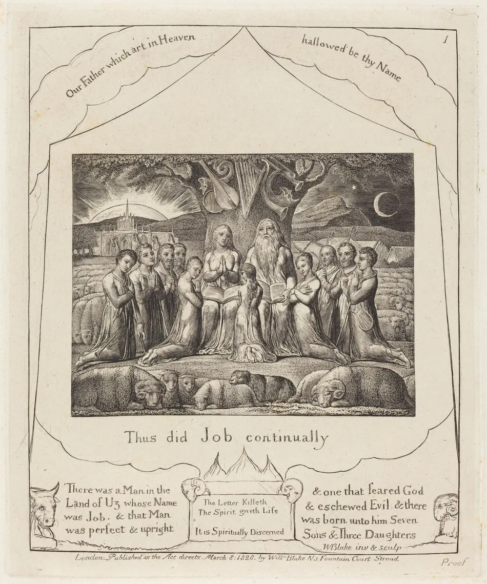 Job and His Family by William Blake