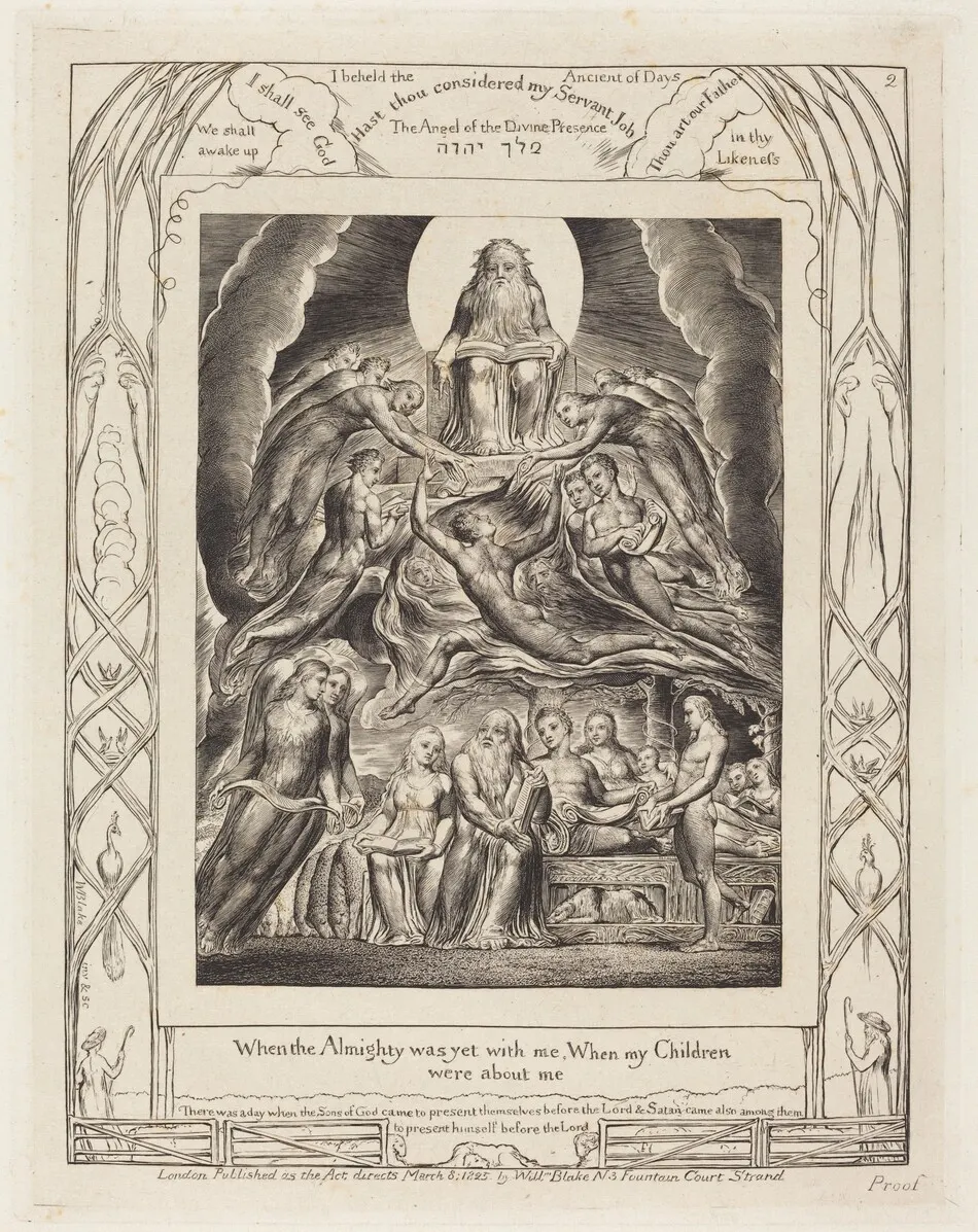 Satan Before the Throne of God by William Blake