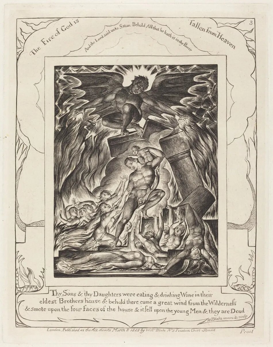 The Destruction of Job's Sons by William Blake