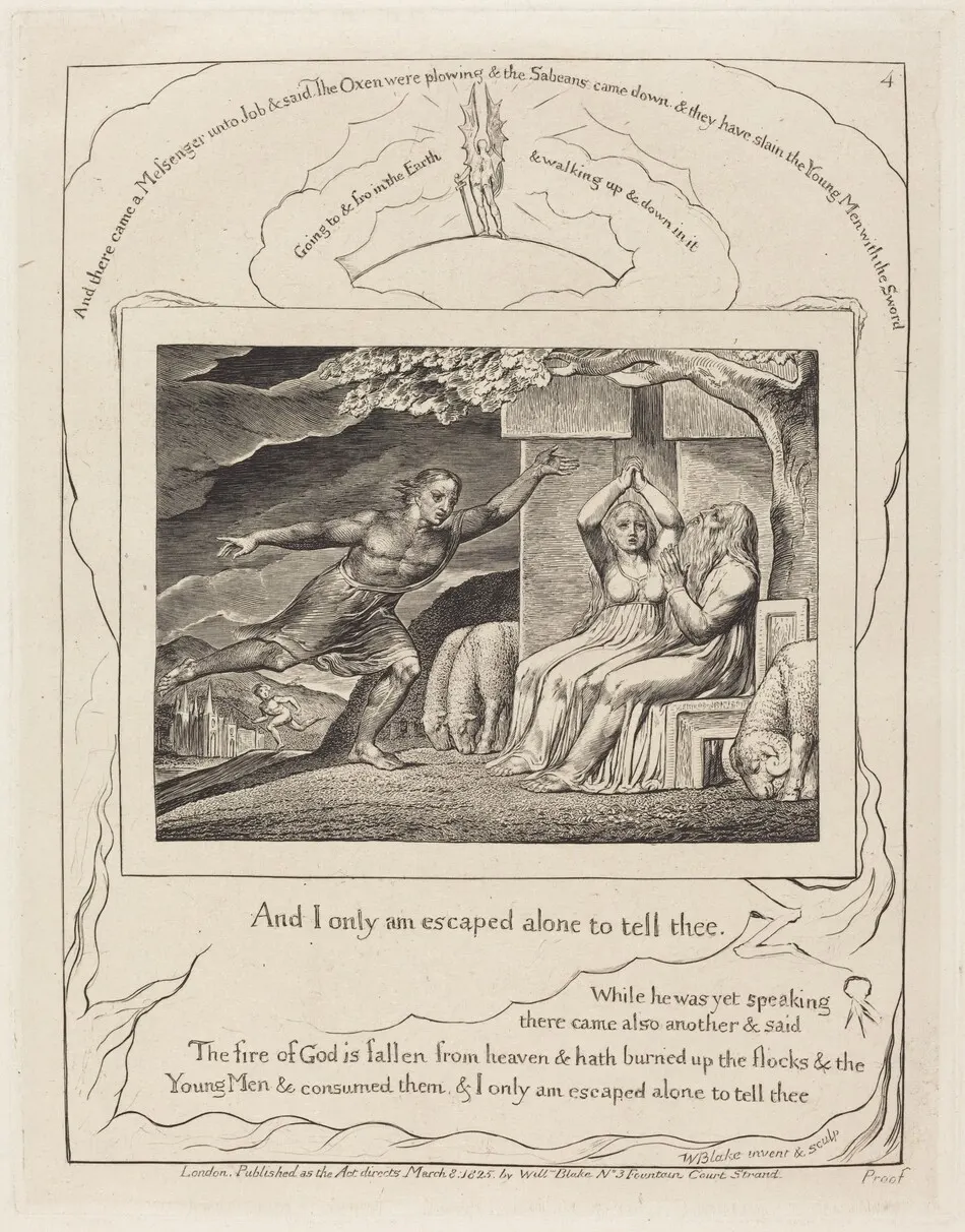 The Messengers Tell Job of His Misfortunes by William Blake