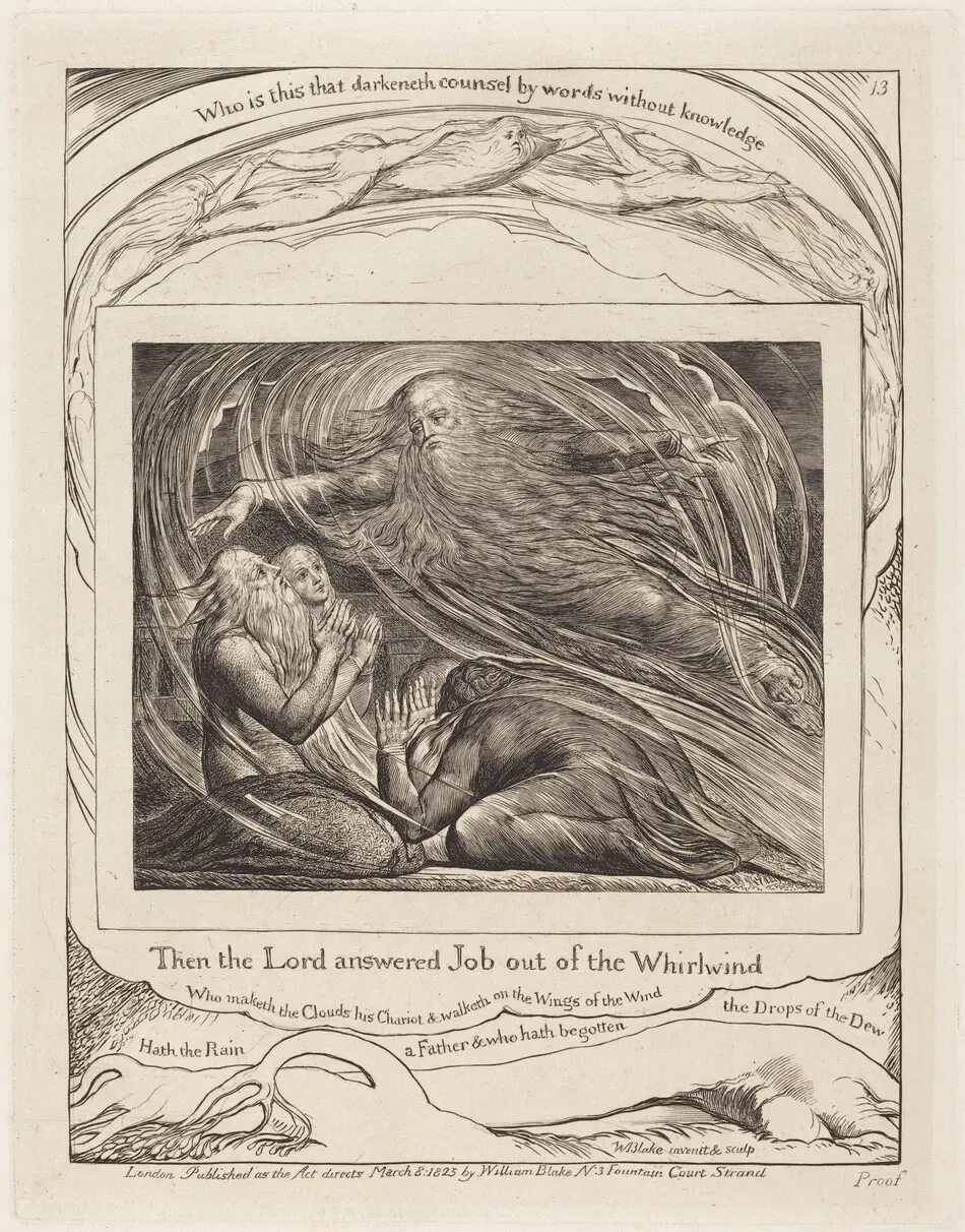 The Lord Answering Job out of the Whirlwind by William Blake
