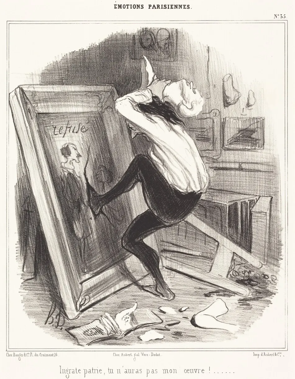 Ingrate patrie, tu n'auras pas mon oeuvre!... by Honoré Daumier