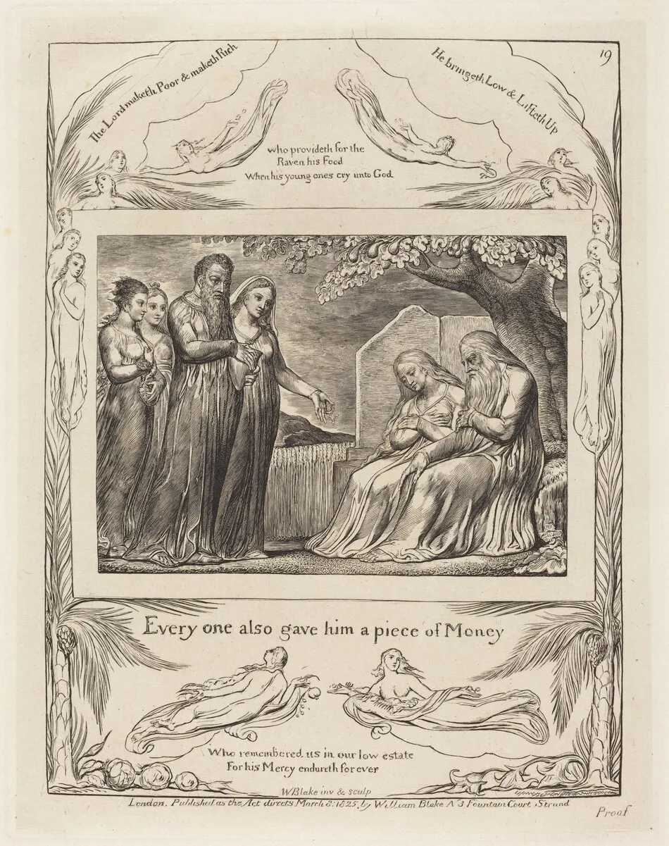 Job Accepting Charity by William Blake