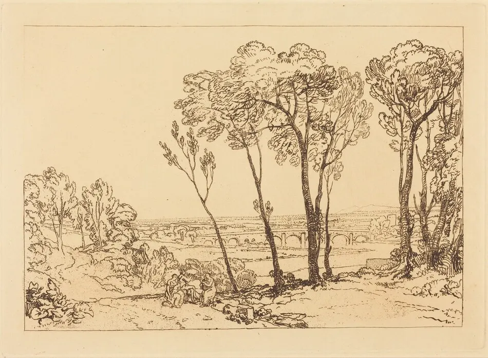 The Bridge in Middle Distance by J.M.W. Turner