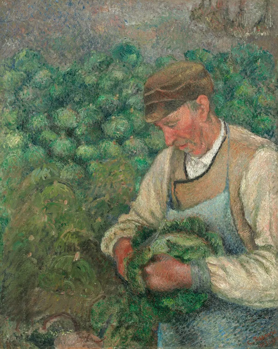 The Gardener - Old Peasant with Cabbage by Camille Pissarro