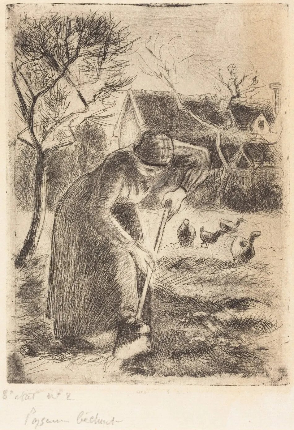 Paysanne bêchant (Peasant Laboring) by Camille Pissarro